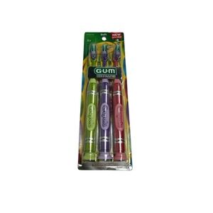 crayola kids GUM metallics toothbrushes 3 pack soft suction cup base